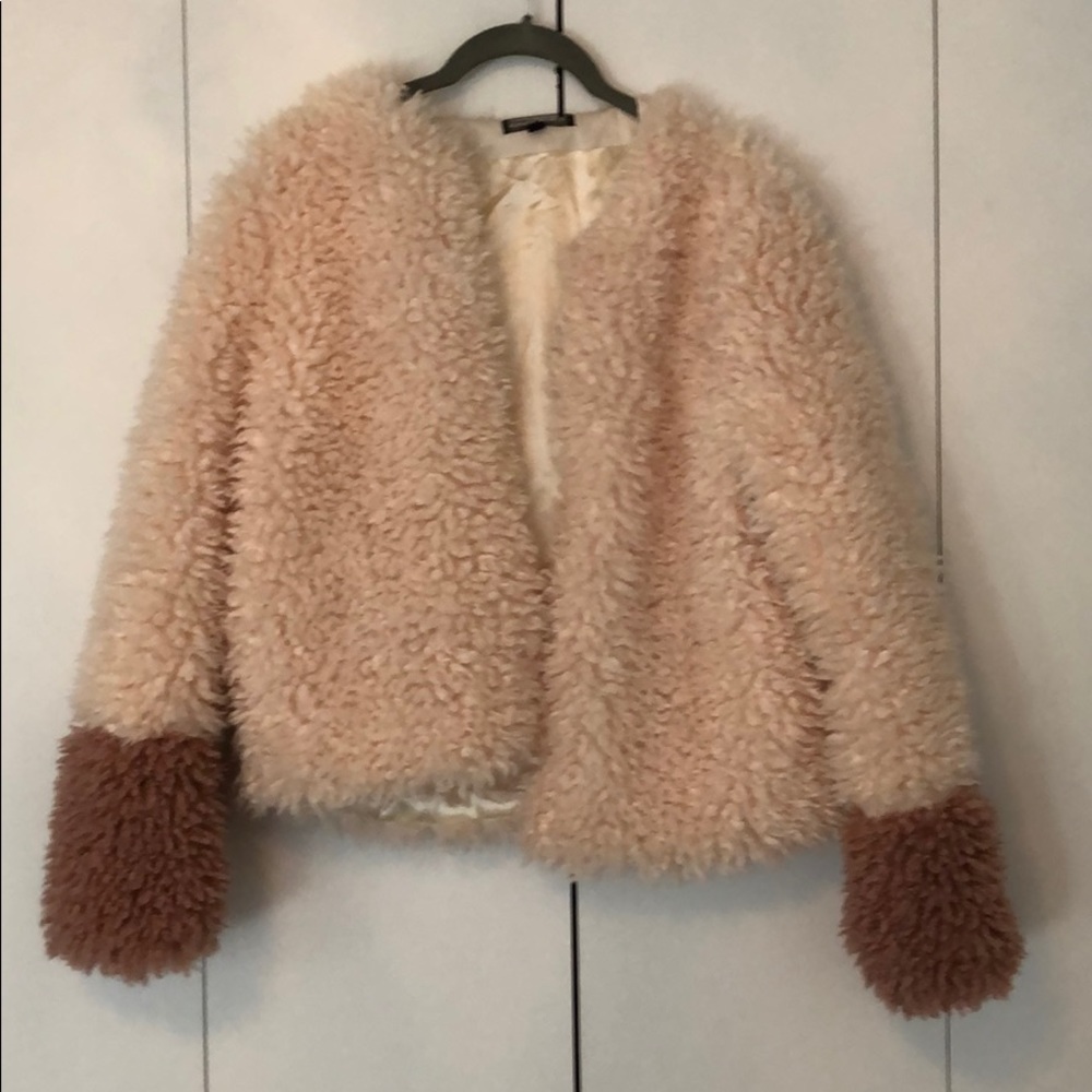 CUTE as all get out fluffy bomber jacket